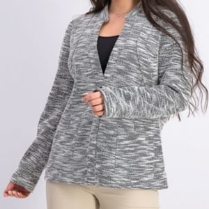 41 Hawthorn split neck tweed blazer button…